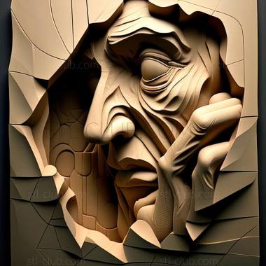 3D модель Жюль Пашин Американский художник (STL)
